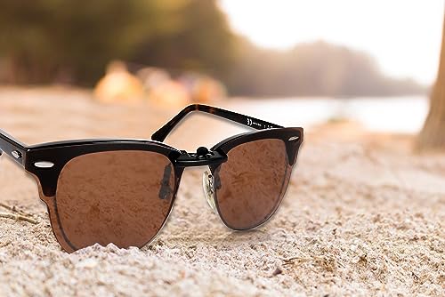 Image of Polarized CLIP-ON Sunglasses for Ray-Ban Clubmaster RB5154 (RX5154) 51-21-145