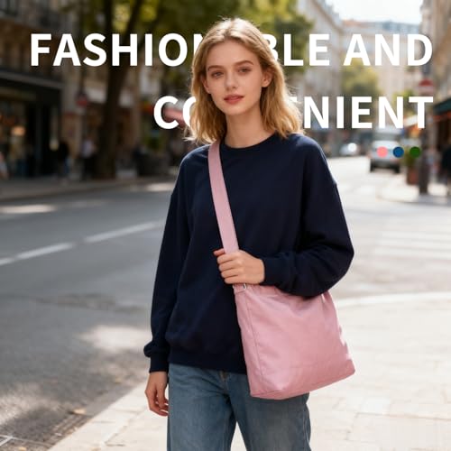 Image of Women's blank large Size Canvas Crossbody Tote Handbags Shoulder Bag Hobo Casual Tote Diy /gifts