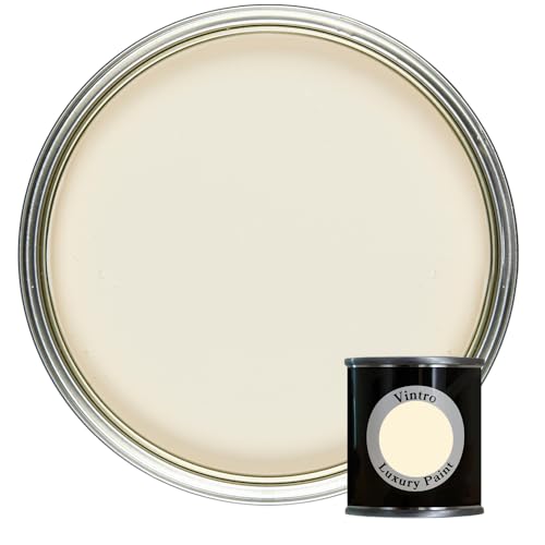Vintro Paint | Luxury Matt Emulsion | Smooth Chalky Finish | Multi Surface Paint | for Walls, Ceilings, Wood and Metal | 125ml (Cream - Ermine)