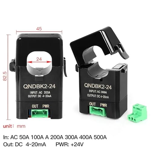 Transmisor de corriente QNDBK2-24 AC 200A con salida 4-20mA y sensor de núcleo dividido 2