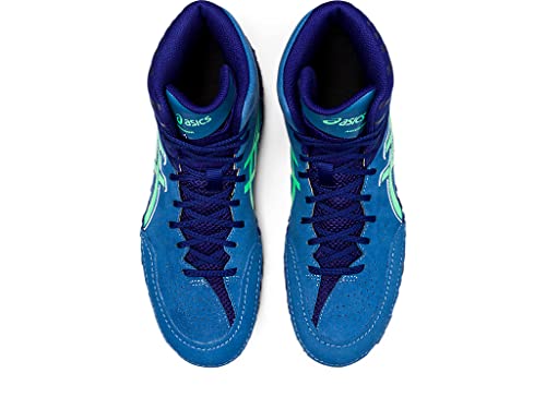 ASICS Men's Aggressor Wrestling, 8.5, Azure/New Leaf - Thumbnail 6