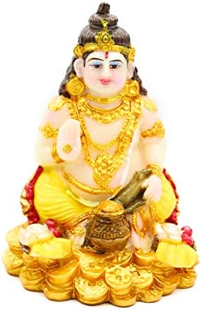 Kuber ji Murti Idol Statue (6 Inch, Multicolour)