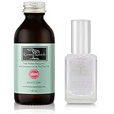 Two in One Base Coat Top Coat – Nail Polish Clear with amazing Nail Polish Remover Tea Tree Oil Based Formula moisturize and Nourish Nails