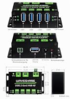 Waveshare 4-Ch USB 3.2 Gen1 HUB, Metal Case with Wall-Mount Support, Driver-Free, Plug-and-Play, Compatible with Windows/MAC OS/Linux/Android, etc – Ansicht 8