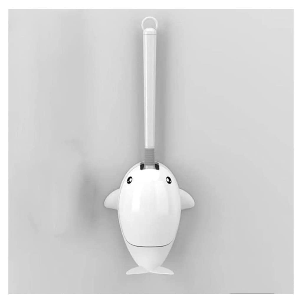 Cepillo de Inodoro con cerdas de Silicona, Cepillo y Soporte para Inodoro montado en la Pared, Cepillo Limpiador de Inodoro de Limpieza Profunda