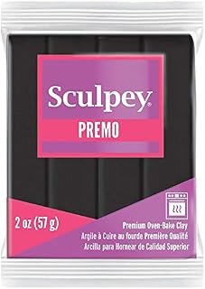 Sculpey Premo Polymer Black Coloured Modelling Clay 57g
