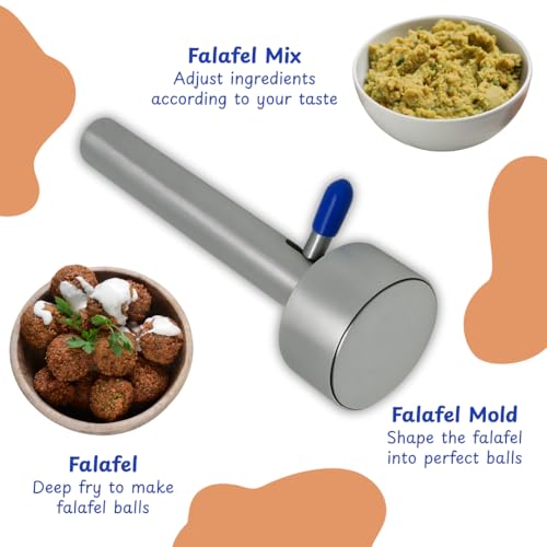 Falafel Maker Press Stainless Steel Premium Quality Smooth Handle With Rubble Cap Middle Eastern Kitchen Tool Meatball Mold Scoop (Small Ball 1.6") by Aleppo Cuisine - Used condition - Image 4