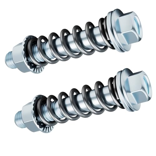 (2 pcs) M10x1.5 mm Car Exhaust Manifold Bolts, Exhaust Flange Bolts,Exhaust Bolts and Nuts Kit with Springs for Exhaust Gaske, Exhaust Flange Bolts Car Accessories Compatible with Most Cars