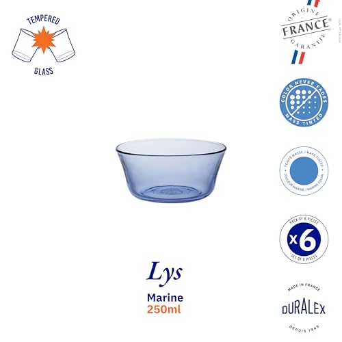 Image of Duralex LYS Marine Table Bowl 250 ml Pack of 6