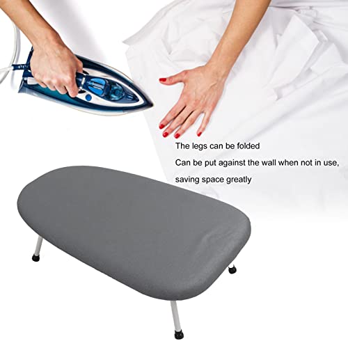 Table à repasser de bureau pliable portable, petite planche de repassage gain de place argent