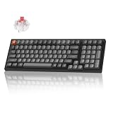 Keychron K4 Max Wireless Custom Mechanical Keyboard with Number Pad, QMK Programmable 100 Keys RGB Backlight, Bluetooth/2.4 GHz/Wired PBT Keycaps Compatible with Mac Windows Linux