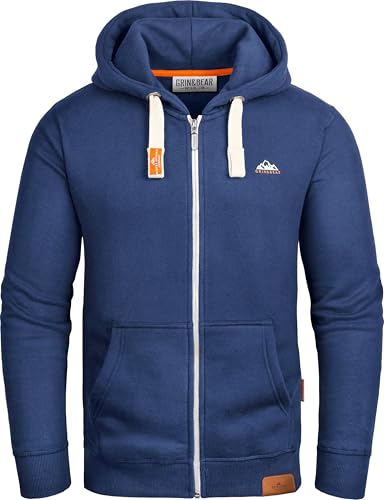 Grin&Bear Sweat à Capuche pour Homme GB022-DarkBlue-XL