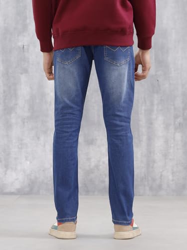 Image of WROGN Men's Cotton Stretch Jeans | Solid | Slim Fit