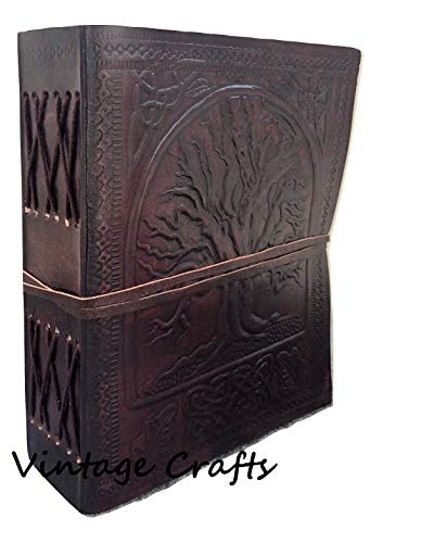 Vintage Crafts VC260 Handmade Antique Leather Tree Journal Travel Diary Writing Bound Notebook thumb #1