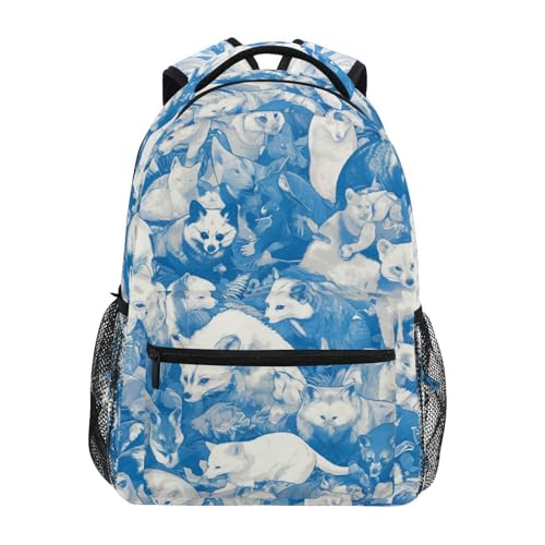SyXIOP Cartoon Binturong Blue waterproof backpack kids with chest strap book bags for boy mochilas escolares para ni?as de 10 a?os