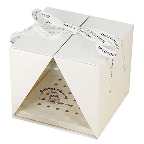 Veemoon Dessert Food Storage Box Cake Box Handle Easy to Carry Store Multi-use Cake Carrier