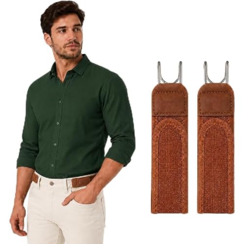 Image of Buckleless Belt for Men & Women, Elastic Stretch Waist Belt with Metal Hook, Invisible No Buckle for Jeans, Trousers & Uniforms, Adjustable Everyday Comfort, 1 Pair