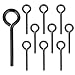 Qoaimu 10 Pack 5/32 inch Standard Hex Dogging Key with Full Loop, Black Hex Dogging Key, Allen Key Sets Wrench Fit on Keychain Push Bar Panic Exit Device Key, Solid Metal
