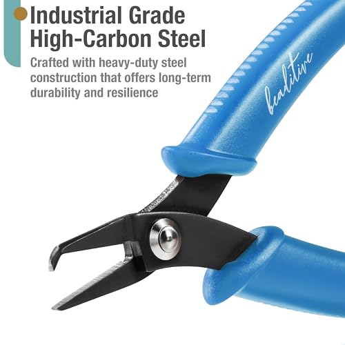 Image of Beaditive Split Ring Pliers for Jewelry Making & Beading, High-Carbon Steel, 5-Inch