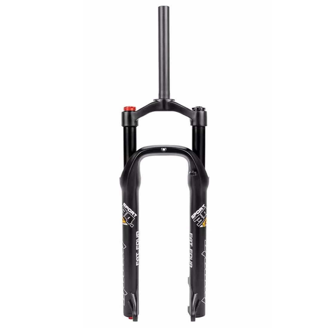 Forcella Heavy Duty Fat Bike Nera Doppia Molla Per Ruote 26x4.0, Freno A Disco