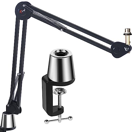 Tlingt Mic Arm Stand, Desk-Mounted Microphone Boom Arm, Mic Suspension Boom for Recording, Podcasts, Streaming, Gaming, and Home Use.
