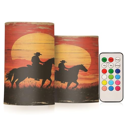 Bougies sans flamme Cowboy sécurisées pour enfants et animaux