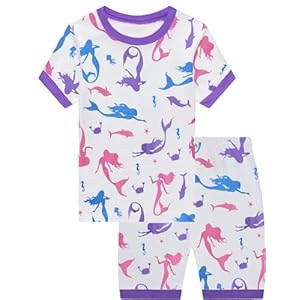 Little Girls Summer Pajamas Toddler Shorts Sets Unicorn Sleepwear for Kids Cat Dinosaur Pjs 2 Piece Clothes 2-7 Years