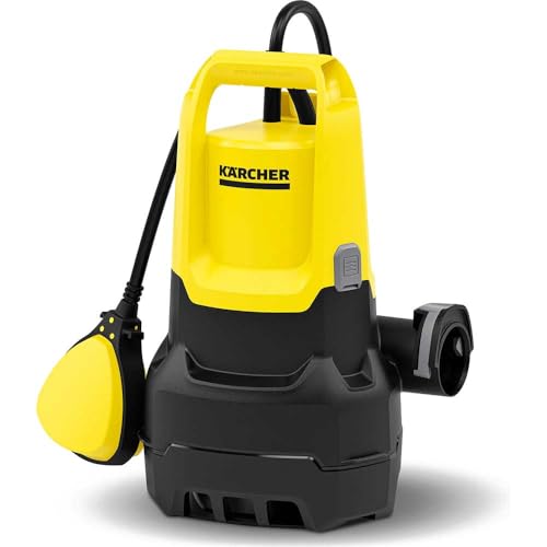 Kärcher SP 11.000 Dirt Submersible Pump, Flow Rate: 11,000 l/h, Immersion Depth: max. 7 m, for Dirty Water with Particles up to a Size of 20 mm, Residual Water Height: 25 mm, Pressure: 0.7 bar