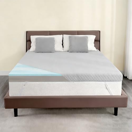 Extra Firm Mattress Topper Twin XL, 3 Inch High-Density Firm Mattress Pad for Back Pain Relief, Bed...