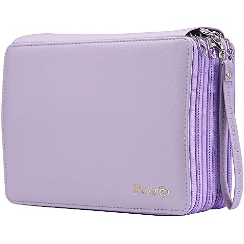 Shulaner 200 Slots Estuche para lápices de colores Cover