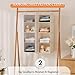 VERONLY Hanging Closet Organizer with Bamboo Shelves - Foldable Closet Storage for Baby Clothes, Towels, Scarves,Space Saving Shelves Organizer (White)