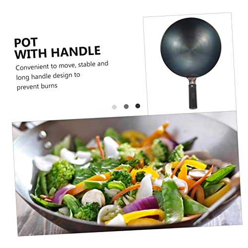 Wok de hierro Cabilock 12 pulgadas sin teflón con mango ergonómico miniatura 2