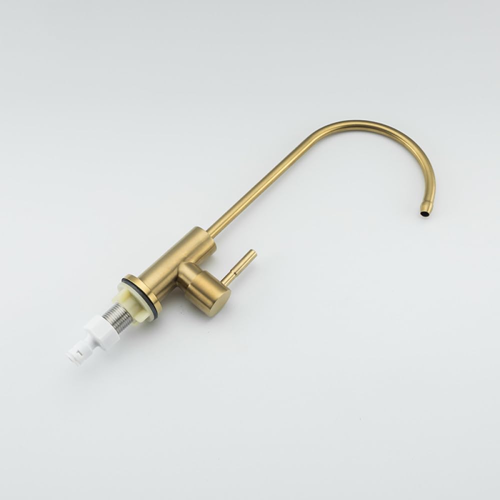 Grifos de Fregadero Grifo de Cocina Dorado Grifo de Agua fría Directa Grifo de Fregadero Individual Grifo purificador de Agua de Acero Inoxidable Grifo con Filtro, A11223GN