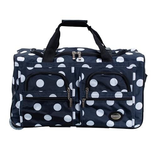 Rockland Polyester Black Travel Duffle (PRD322-BLACKDOT)