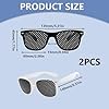 2 Pièces Lunettes Sténopéïques Unisex à Grille Détente, Verres avec Supports Pliables, Sténopé Repos Soleil à Trous Mode Petit Trou pour Réduire la Fatigue (Noir, Blanc)