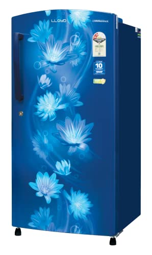 Image of Havells-Havells -LLOYD Refrigerator Single Door 200L 2 Star Fixed Speed Zephyr Blue GPPS /Honey Comb GLDC212SZBT2GB