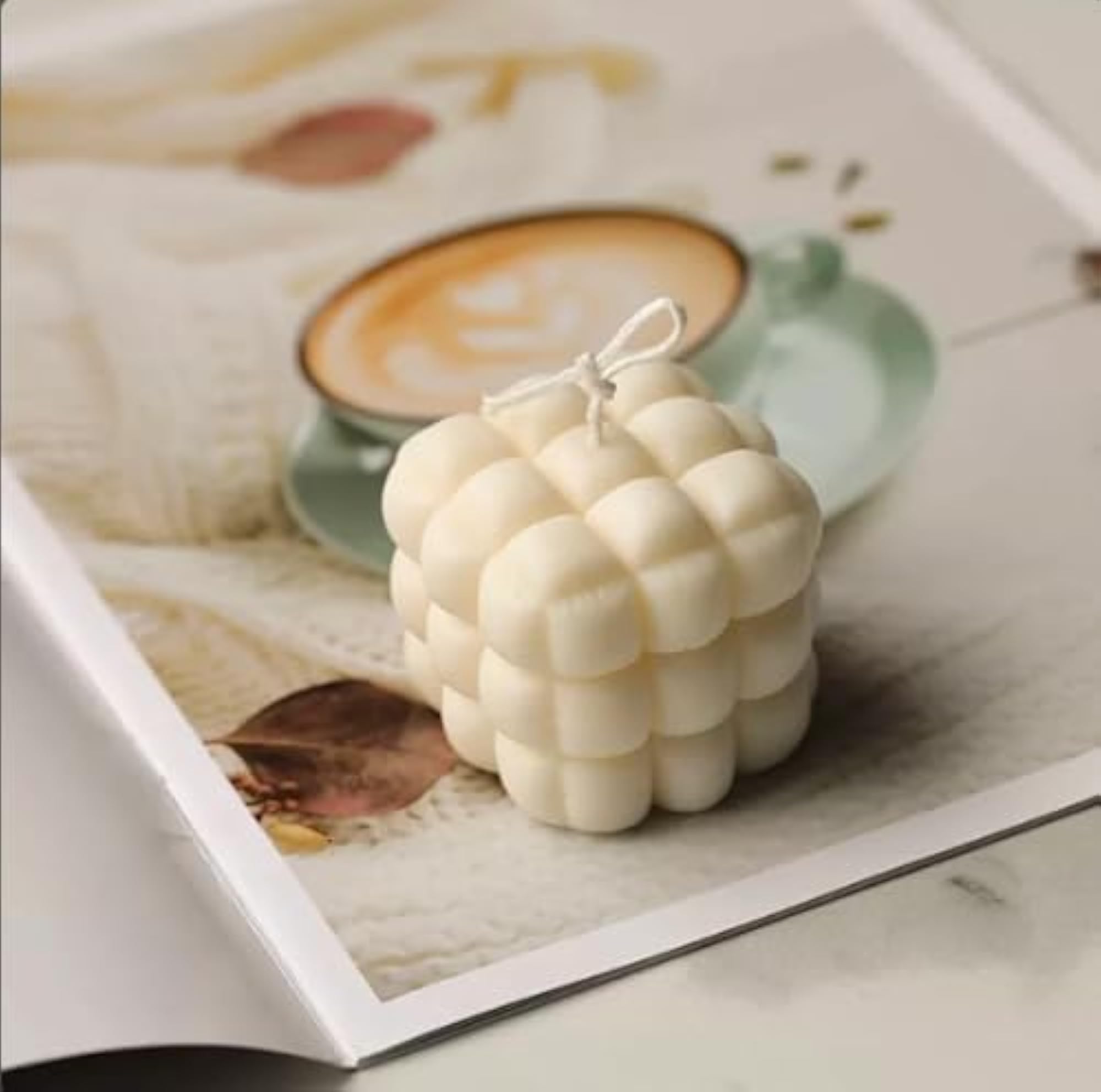 Cushion Cube Candle Gift Set, Scented White
