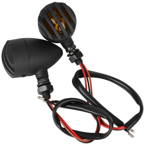 Freno luces trasero y accesorios intermitentes de motocicleta en metal resistente (2 piezas)