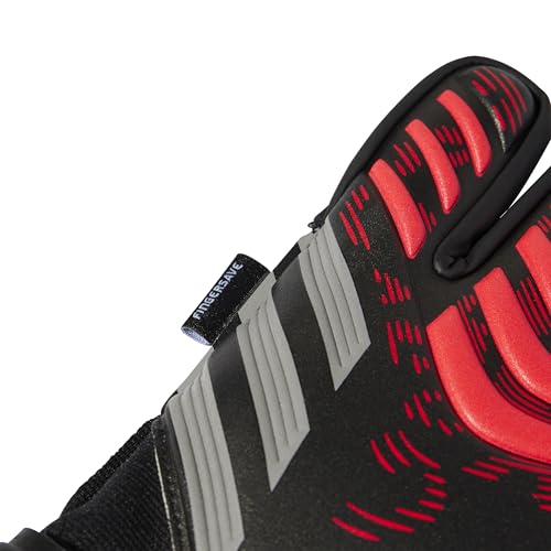 adidas Unisex Match Fingersave Goalie Soccer Gloves, Black/Black/Lucid Red, 12 by adidas - Used condition - Image 3