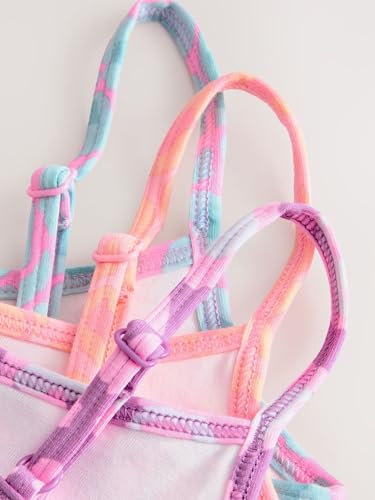 NEXT Mädchen Kurztops, 3er-Pack Pink/Purple 9 Jahre