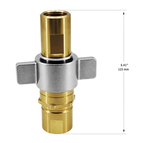 Image of 1 inch NPT Wet-Line Wing Nut Hydraulic Quick Disconnect Coupler /Coupling Set, Heavy-Duty Brass for Industrial Hydraulic Systems