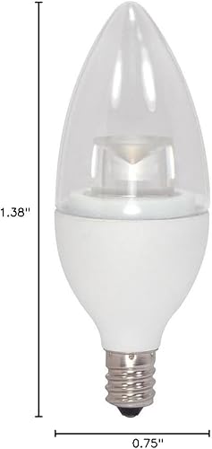 Miniatura 2 de Satco S8952B11LED 3000K candelabro Base foco, 4,5W