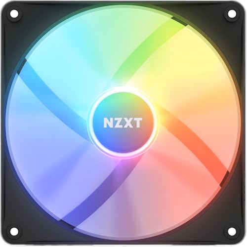 Image of NZXT F140 RGB Core - 140mm Hub-Mounted RGB Fan - 8 Individually-Addressable LEDs - Semi-Translucent Blades - High Static Pressure & Airflow - Quiet Operation - PWM Control - CAM Software - Black