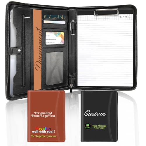Portfolio personnalisé photo cadeau idéal entreprise pour homme et femme de bureau