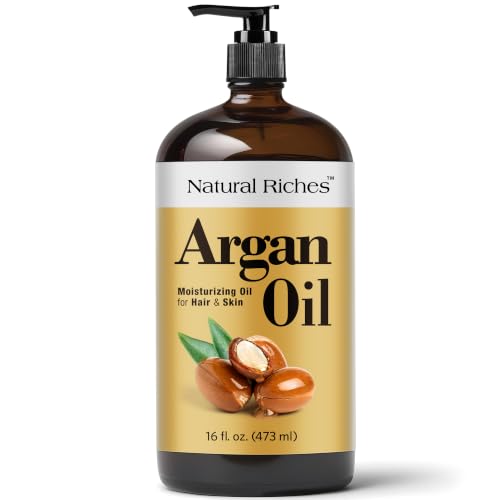Natural Riches Argan Oil 16 Fl Oz amber glass bottle
