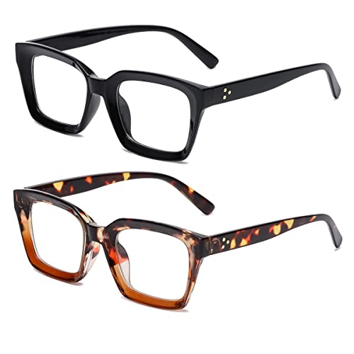 Image of JOVAKIT Non Prescription Glasses for Women Men Fashion Square Frame Eyeglasses