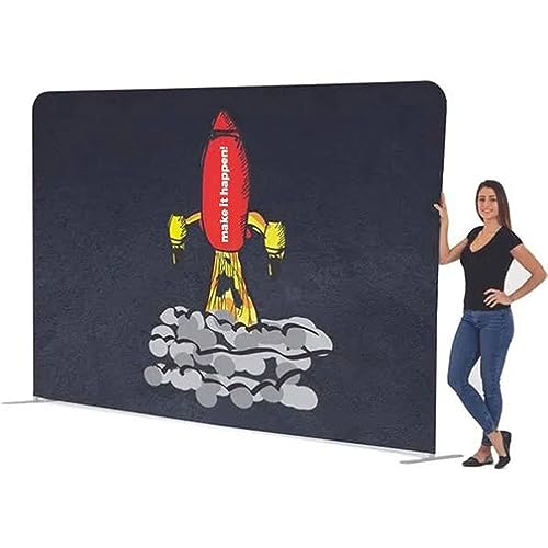 Alghualy Custom Straight Tension Fabric Display Backdrop, Step and Repeat Backdrops for Events, Trade Show Display Backdrop Booth (Graphic with Stand, 10x8ft Single Sided Print)