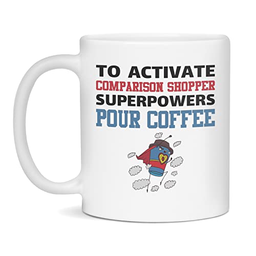 Coffee Mug Vs Cup: Deciding the Best Choice for Your Morning Brew 11 Mug Activate Comparison Shopper Superpowers Pour Coffee Mug, 11-Ounce White