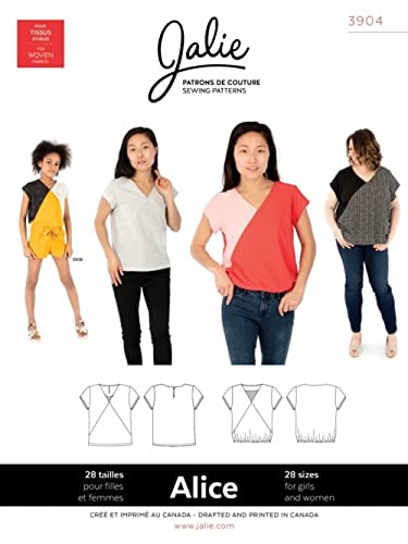Jalie Sewing Pattern 3904 Tops 28 Sizes