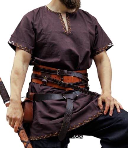 Tunique Viking Harbard Leonardo Carbone en coton pour homme